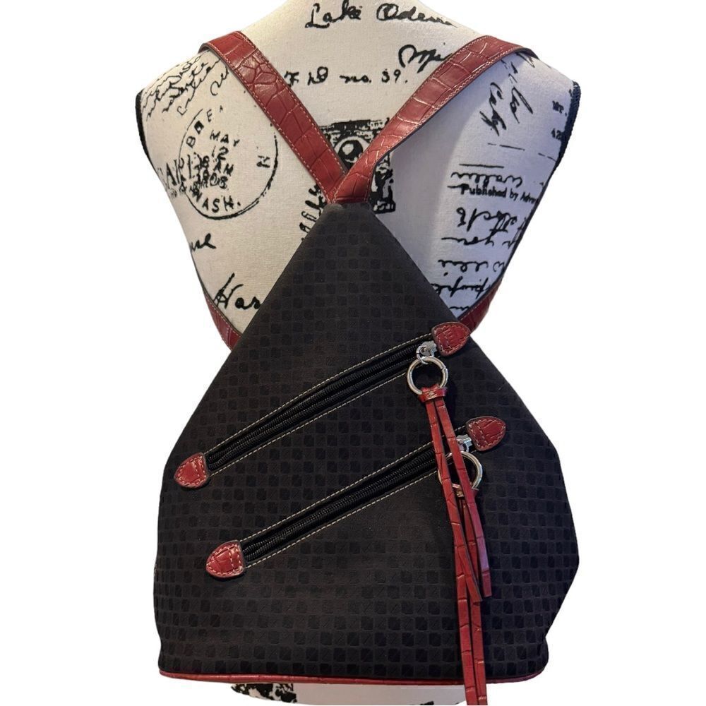 Nine & Company Unique Leather and Canvas Backpack